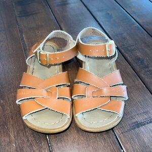 Salt Water Sandals by Hoy Toddler/Tween Tan Leather Fisherman Sandals